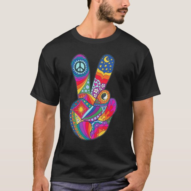 Camiseta Salida de Paz Psicodélica (Anverso)