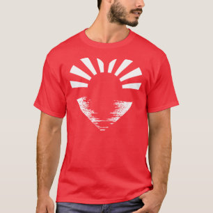Camiseta Salida del sol de Japón (blanca en los hombres
