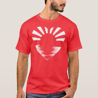 Camiseta Salida del sol de Japón (blanca en los hombres