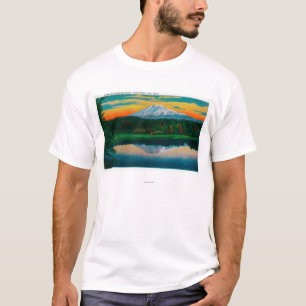 Camiseta Salida del sol en el soporte Adams del lago trout,