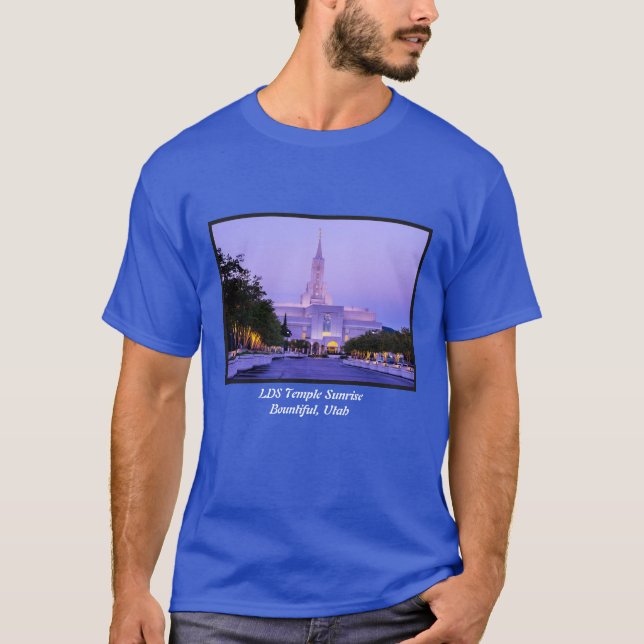 Camiseta Salida del sol generosa del templo mormón de LDS - (Anverso)