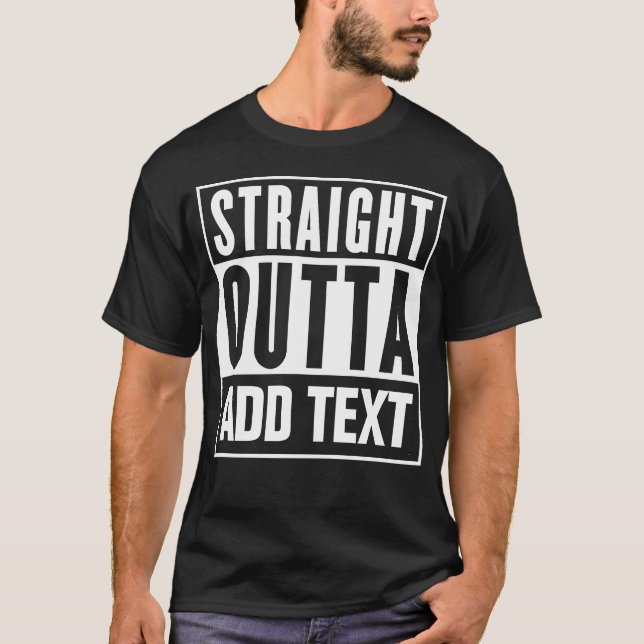 Camiseta Salida directa - Añada su propio texto aquí (Anverso)