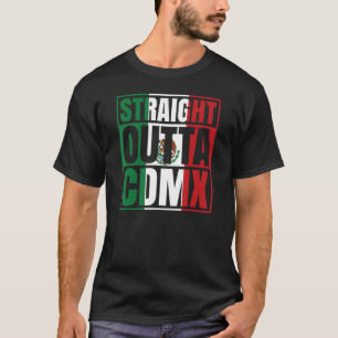 Camiseta Salida directa CDMX México DF Bandera Ciudad Mexic