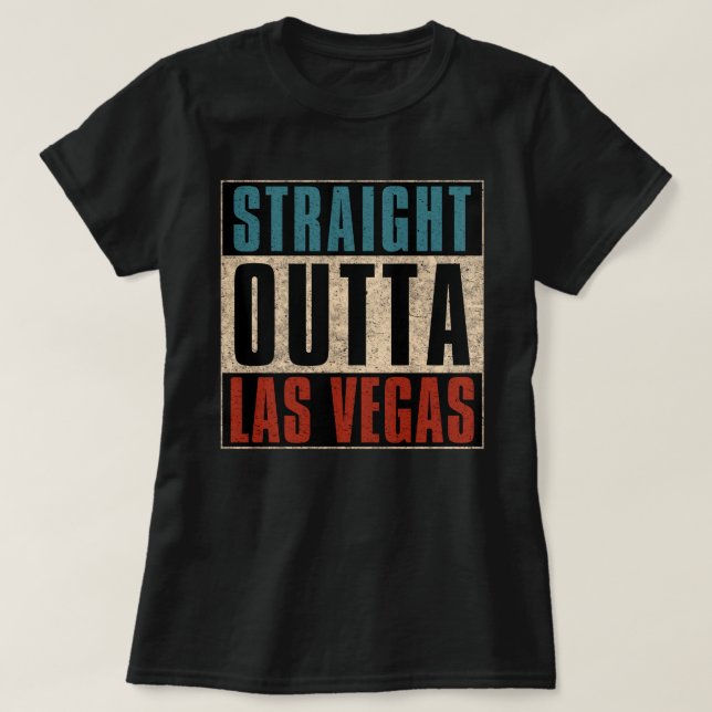 Camiseta Salida directa de Las Vegas Nevada (Diseño del anverso)