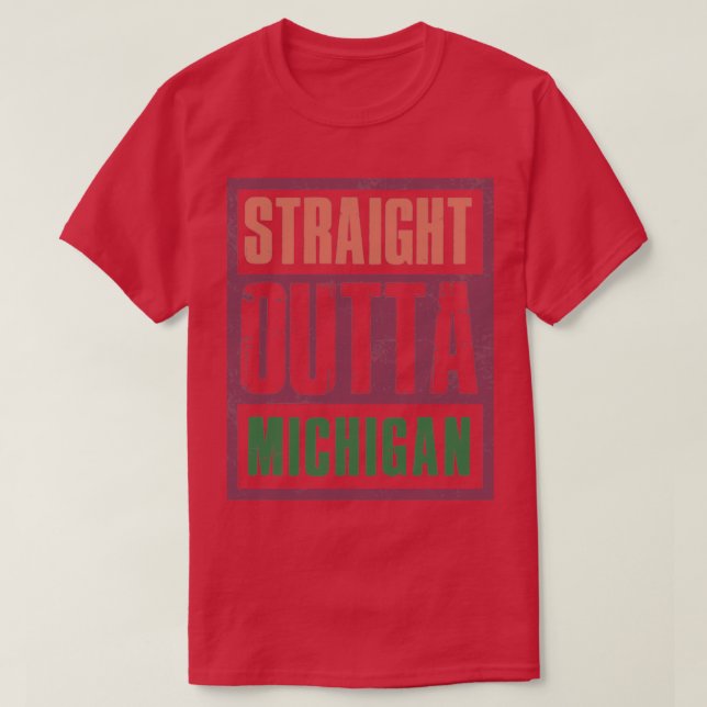 Camiseta Salida directa de Michigan Retro (Diseño del anverso)