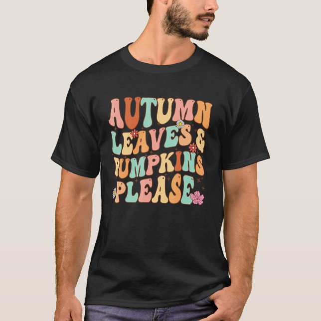 CAMISETA SALIDAS Y PUMPKINS DE OTOÑO, POR FAVOR, APROVECHE  (Anverso)