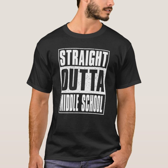 Camiseta Salidos de la Escuela Secundaria Chicas Chicos Gra (Anverso)