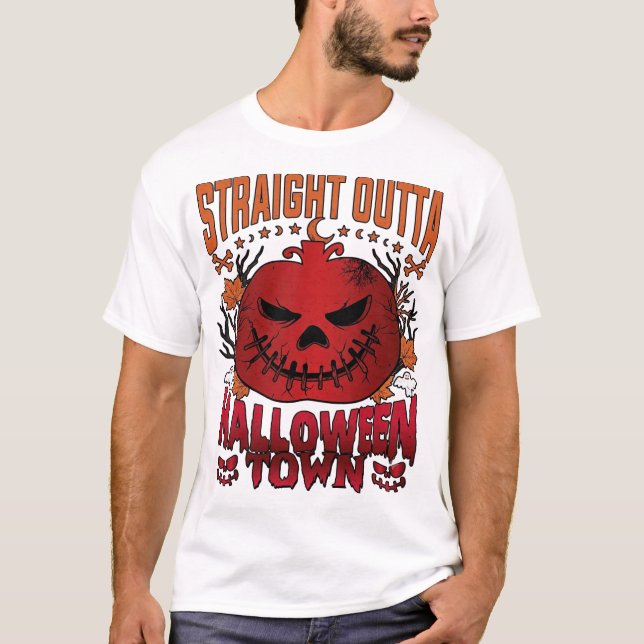 Camiseta Salidos Directamente de Halloween Town Fantasmas d (Anverso)