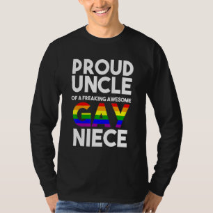 Camiseta Saliendo del Orgullo Gay Ally El Orgulloso Tío Lgb