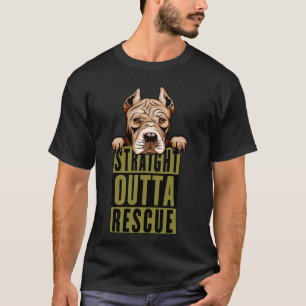 Camiseta Saliendo Directo del Rescate Pit Bulls Hombres Muj