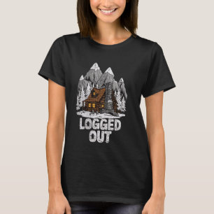 Camiseta Salimos de sesión en Cabin Outdoor Adventure Natur