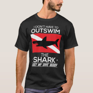 Camiseta Salir A Nadar Mi Dive Buddy Divertido Tiburón Buce