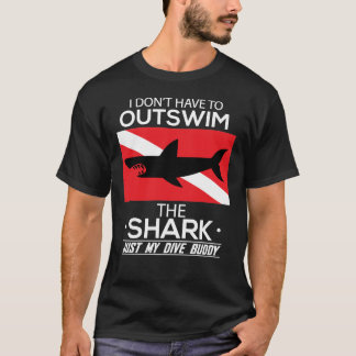 Camiseta Salir A Nadar Mi Dive Buddy Divertido Tiburón Buce