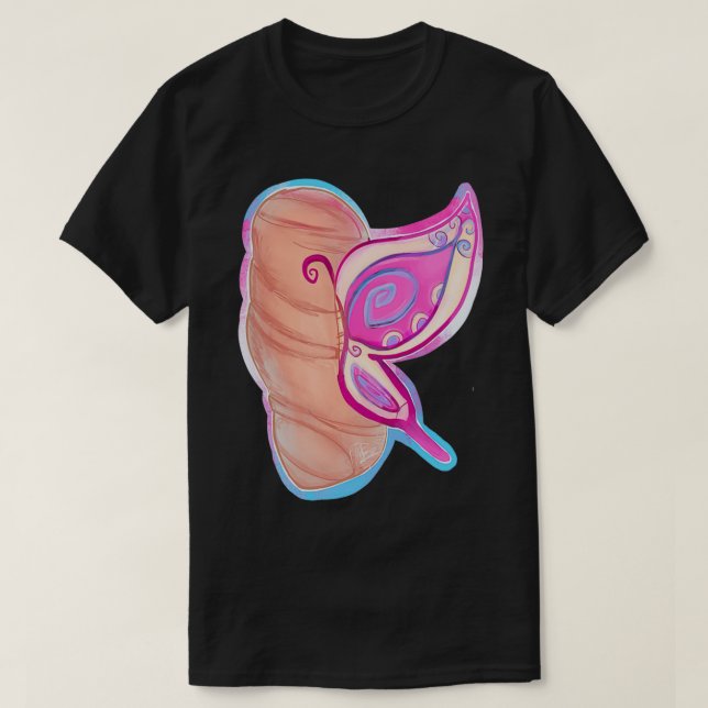 Camiseta Salir de la mariposa del Orgullo Trans (Diseño del anverso)