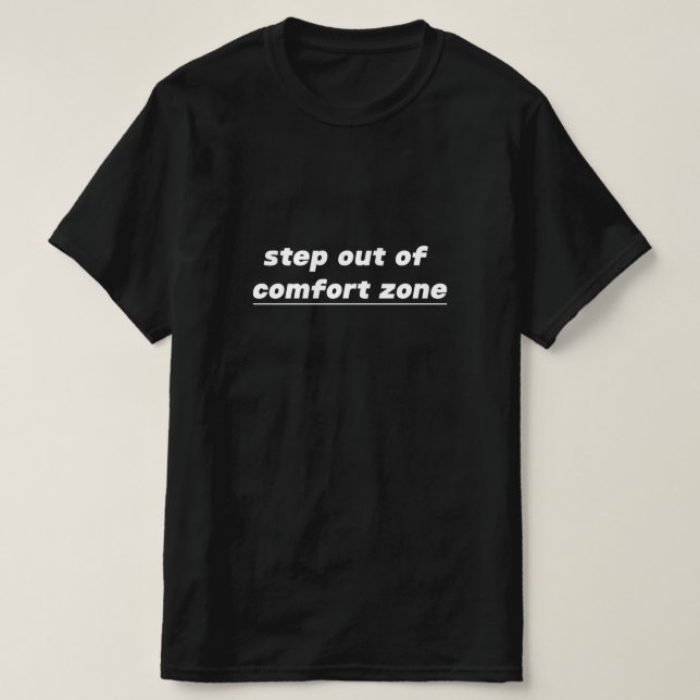 Camiseta Salir de la zona de confort (Diseño del anverso)