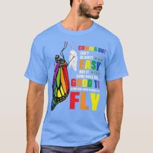 Camiseta Salir De Las Alas De Estiramiento De Mariposa Y Vo