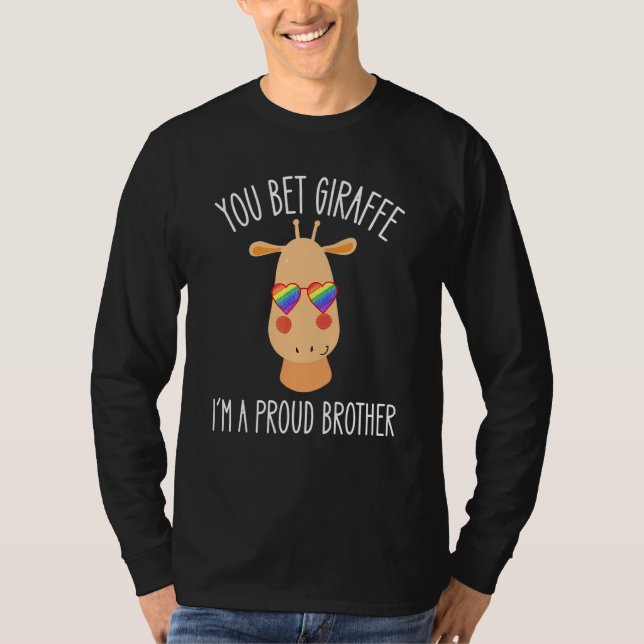 Camiseta Salir de Lgbtq Apoyarte Apostar Giraffe Soy Un Pro (Anverso)