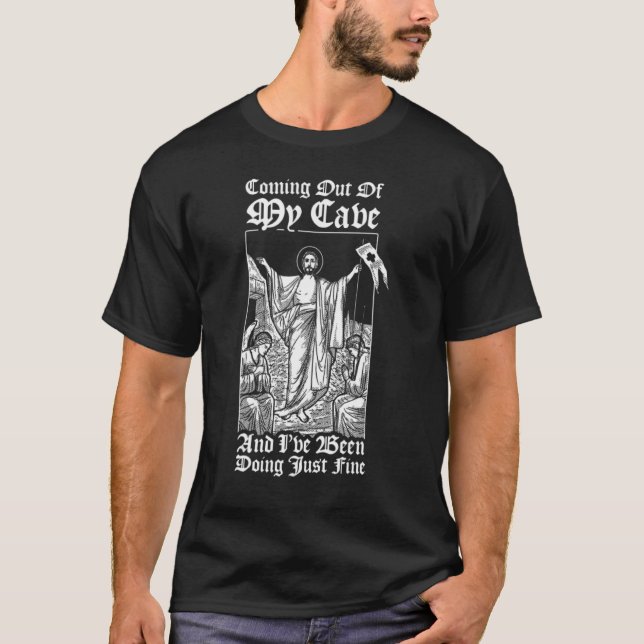 Camiseta Salir De Mi Cueva Jesús Cristiano Jesús Meme (Anverso)