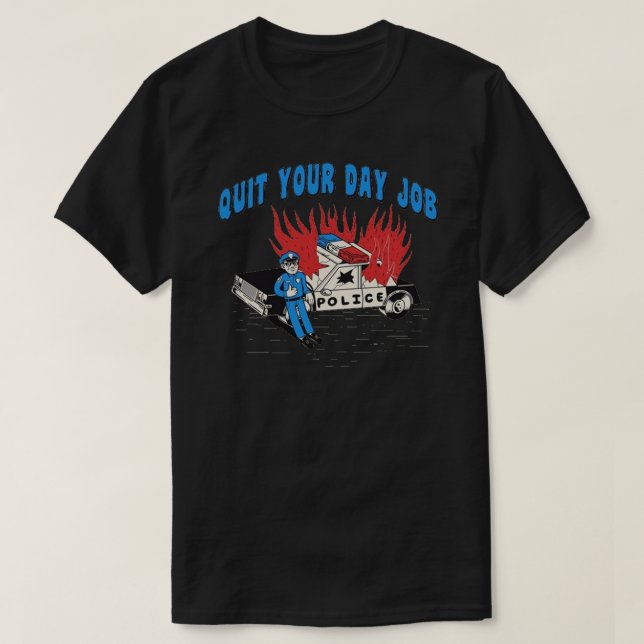 Camiseta SALIR DE SU Pegatina DE TRABAJO DEL DÍA (Diseño del anverso)