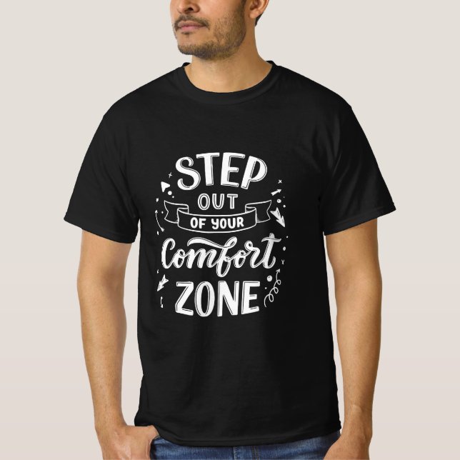 Camiseta salir de su zona de confort (Anverso)