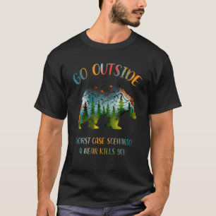 Camiseta Salir Del Peor Escenario Funda Un Oso Te Matará
