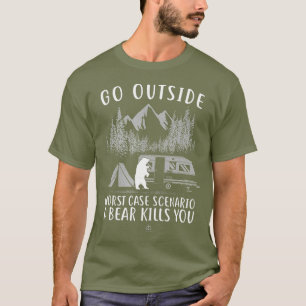 Camiseta Salir Del Peor Escenario Funda Un Oso Te Matará