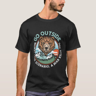 Camiseta Salir Del Peor Funda Un Oso Mata Tu Graciosa Natur
