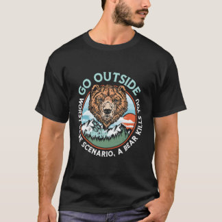 Camiseta Salir Del Peor Funda Un Oso Mata Tu Graciosa Natur