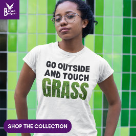 Camiseta SALIR FUERA DE TOUCH GRASS Humor gracioso