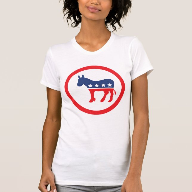 Camiseta Salir y votar | Fiesta democrático Donkey (Anverso)