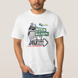 Camiseta Sally los Rótulos del cc del pingüino alrededor