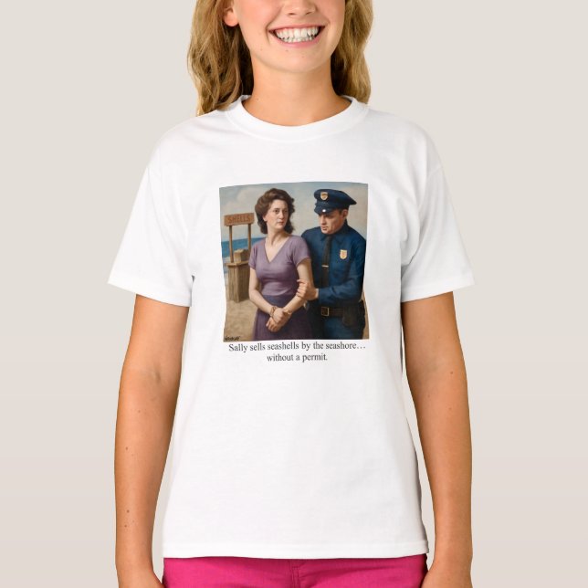 Camiseta Sally sells seashells by the seashore (Anverso)