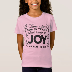 Camiseta Salmo 126:5 Tipografía de las Escrituras – Cosecha