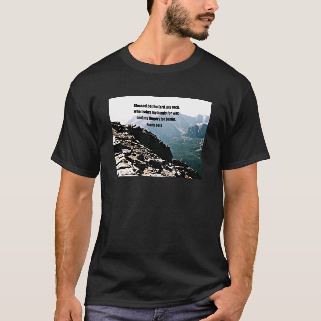 Camiseta Salmo 144:1 Bendito sea el Señor. (Anverso)