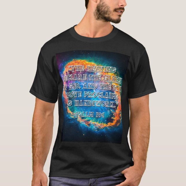 Camiseta Salmo 19:1 El cielo declara la gloria de Dios (Anverso)