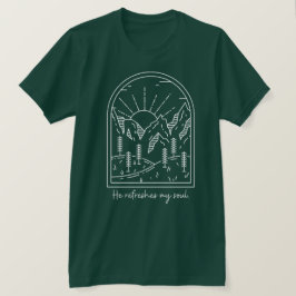 Camiseta Salmo 23 3 refresca la Biblia Cristiana del Alma V