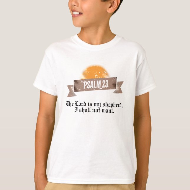 Camiseta Salmo 23 Cita Biblia (Anverso)