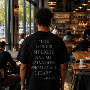 Camiseta Salmo 27:1 versículo de la biblia