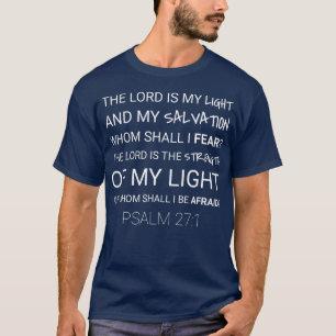 Camiseta Salmo 27 Citas de fe cristiana de la biblia