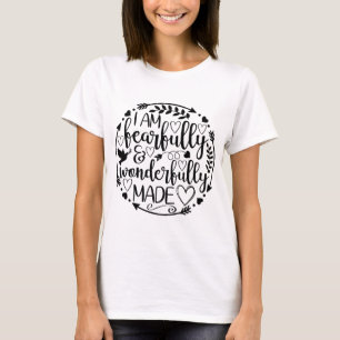 Camiseta Salmo 39 Maravillosamente Hecho Escritura Cristian
