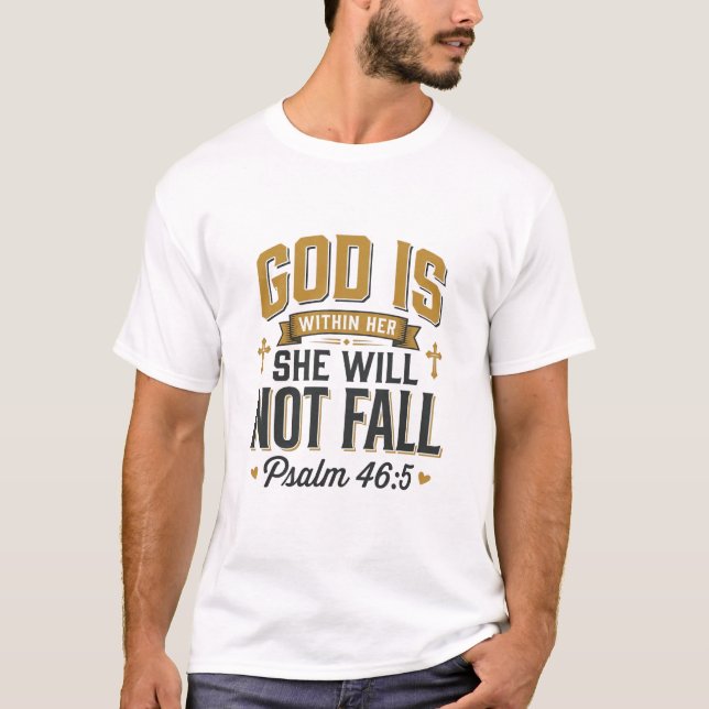 Camiseta Salmo 46_5 Tipografía Cristiana Vector (Anverso)