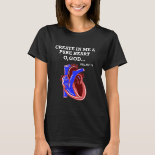 Camiseta Salmo 5110 Guión Cita Biblia Corazón puro y puro