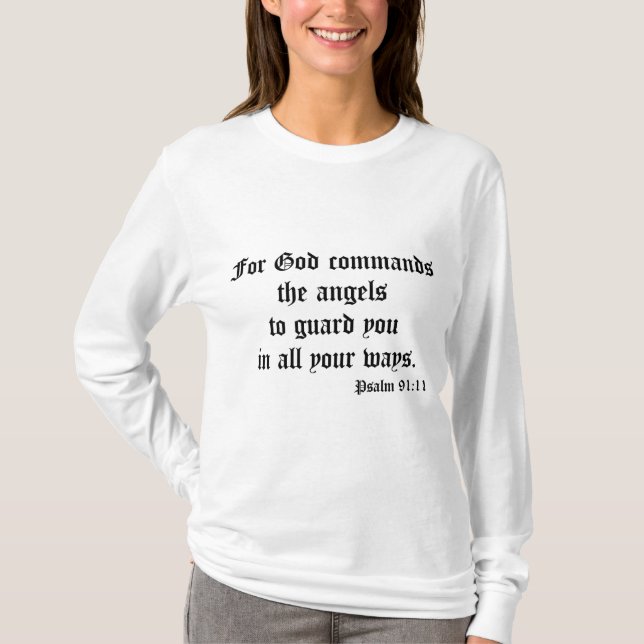 Camiseta Salmo 91:11 (Anverso)