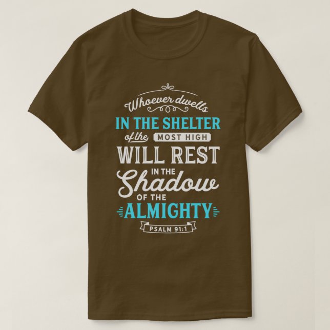 Camiseta Salmo 91 Biblia Verse Cita Totalmente Protección R (Diseño del anverso)