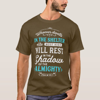 Camiseta Salmo 91 Biblia Verse Cita Totalmente Protección R