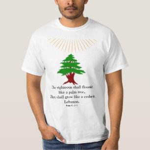 Camiseta Salmo 92: 12-13 Cedro del Líbano