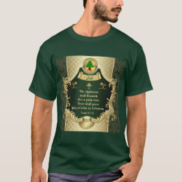 Camiseta Salmo 92:12 Cedro de la Iglesia Maronita del Líban