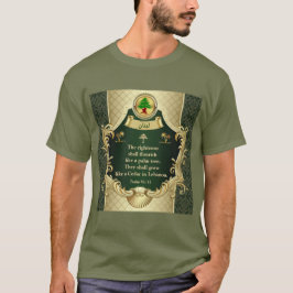 Camiseta Salmo 92:12 Cedro de la Iglesia Maronita del Líban