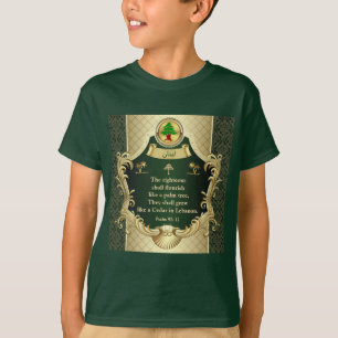 Camiseta Salmo 92:12 Iglesia Maronita Cedro de Líbano Camis