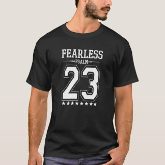 Camiseta Salmo intrépido 23 Biblia Verse Jesús Cristiano